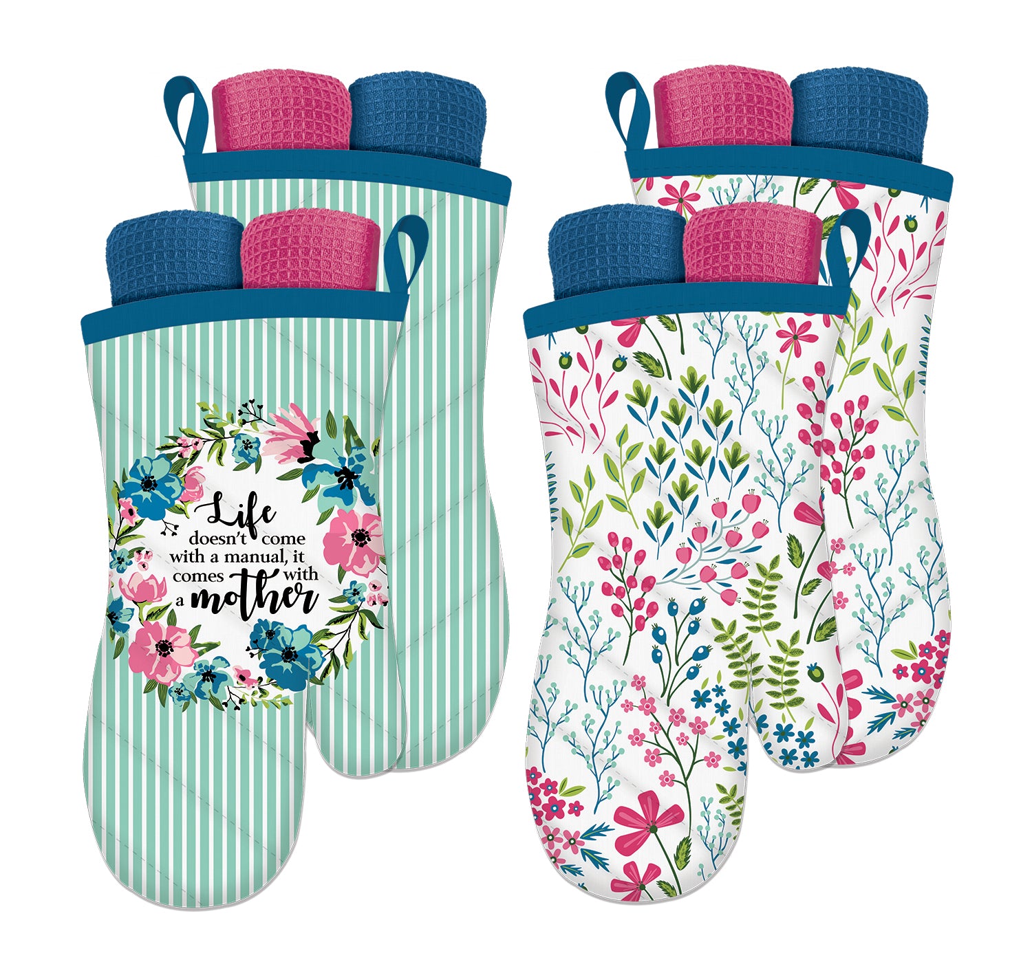 Asst Mother'S Day Oven Mitt Gift Set Kane Home